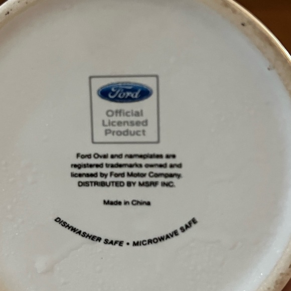 1999 Ford Mustang Coupe White Blue Coffee Mug Cup Ford Authorized Logo Use - Picture 6 of 6